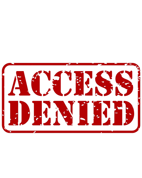 In this example, we use our tool to clean up a digital stamp labeled "ACCESS DENIED". When it was exported from a graphic editor, the stamp ended up with excessive padding at the top and bottom and a lot of transparent vertical space. To eliminate these unnecessary artifacts from the file, we activate the vertical border removal mode and set the dimensions for the space to be removed above it to 208 pixels and space to be removed below it to 148 pixels. (Source: Vecteezy.com.)