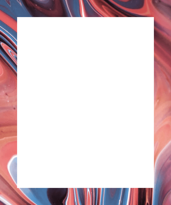 In this example, we cut a rectangular area from an abstract acrylic painting full of colors and swirls, and activate the "Reverse Cut Area" option. Instead of cutting the inner part, this option preserves the selected content and makes a cut outside of the selected area. As a result, we obtain a stylish rectangular frame with a transparent area inside. (Source: Pexels.)