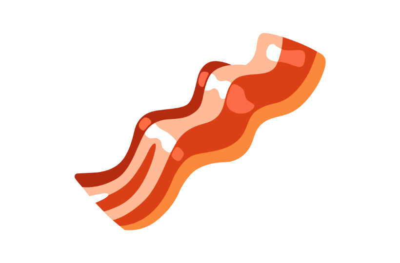 In this example, we remove 140 pixels from the left and right sides of the bacon icon, leaving the top and bottom edges untouched. This adjustment makes the bacon icon square, with a new size of 520 by 520 pixels. (Source: Wikipedia.)