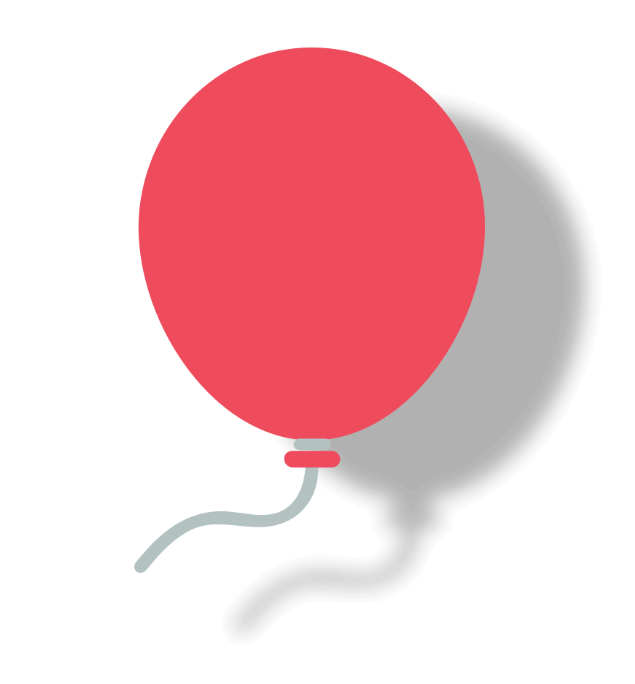 In this example, we create the effect of a balloon floating in the air using a shadow. We specify a large shadow offset, 100 pixels horizontally and 60 pixels vertically. The shadow has a soft blur of 20 pixels and is colored in semi-transparent black (rgba(0, 0, 0, 0.3)). Also, we add 30 pixels of padding around the icon to make the PNG appear more spacious. (Source: Wikipedia.)