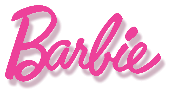 In this example, we add a color-tinted shadow to the Barbie logo. The shadow is slightly offset (14px to the right and 24px down) and blurred (8px) for a soft, airy effect. It uses a 30% opacity shadow with a pinkish-black hue, which complements the pink Barbie logo. Additionally, we add padding around the logo to create more space for the logo and its shadow. (Source: Wikipedia.)