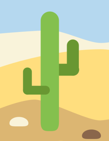 In this example, we use the rectangular crop tool to cut out the elements of the icon we need. We select an area of 378 by 490 pixels, which depicts a cactus and two stones, and get it as a separate icon. (Source: Wikipedia.)