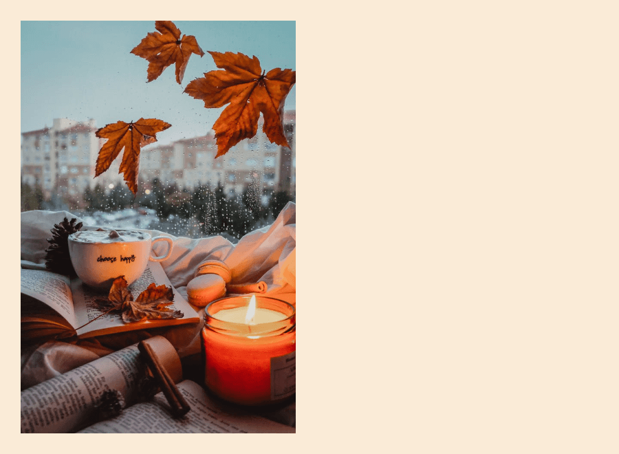 In this example, we expanded the canvas of a PNG image by adding a large amount of space to just one of its sides. Inspired by the autumn weather, we decided to write a poem next to a beautiful autumn photo. To do this, we added 440 pixels of space to the right side of the PNG and filled it with an antique white hue. Now there's enough space on the right to write the poem. (Source: Pexels.)