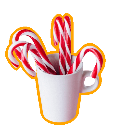 In this example, we remove an orange outline around candy canes in a ceramic cup. To completely delete the orange outline, we use regular outline removal with a width of 11 pixels, and we also apply advanced outline cleanup. The advanced cleanup reaches up to 100 pixels deep into the gaps and removes pixels that are 16% similar in color to the main outline color (according to the "Nearest Euclid Color" algorithm). The outline is only removed from the outsides of the candy canes and the cup, as we use the match outer contour mode. (Source: Pexels.)