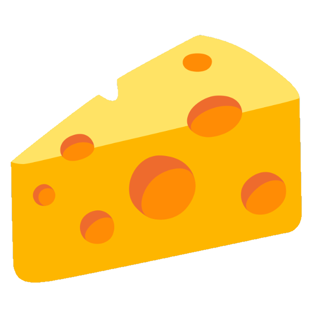 In this example, we upload a multicolored cheese icon with a cornflower blue background. To get a transparent cheese icon, we remove the blue fill from the PNG and also eliminate 20% of its color variations. Additionally, we create a 1-pixel thick semi-transparent border around the icon. (Source: Wikipedia.)