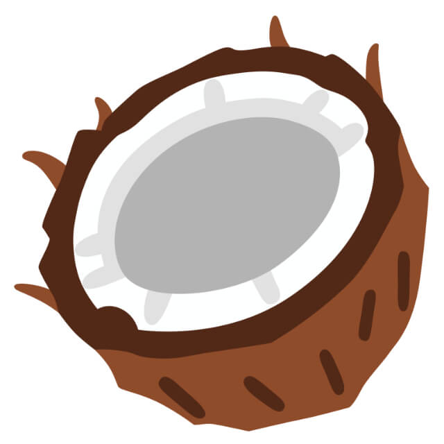 In this example, we change the icon format from JPG to PNG and remove the background during conversion. The icon has a white background, so we input the color "white" in the options and set the color threshold to 50%. However, since white is also used in the inner part of the coconut, we activate the option to preserve internal areas so that this part of the icon does not become transparent when removing the background. (Source: Wikipedia.)