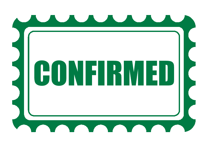 In this example, we add an approval label to a blank seal template. The uploaded seal features an empty frame with empty space in the center, allowing us to insert any text label or message. Given the green color of the seal, which symbolizes approval, we insert the word "CONFIRMED" in the center. We match the text color to the seal's color and choose the bold "Impact" font with a size of 100 pixels. (Source: Freepik.)