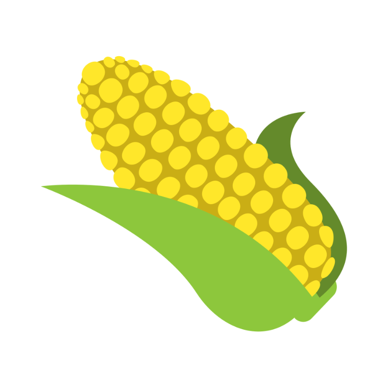 In this example, we activate the dithering mode and convert a corn icon into a rubber stamp. With dithering enabled, the icon's texture is rendered through pixel patterns of varying densities, giving the stamp's imprint a low resolution style. Additionally, we reduce the contrast to 20%, which enhances the kernels of the corn, making them dithered. For the stamp's outline, we choose a spiky design, draw it in a limegreen color, and select a gold color for the corn itself. (Source: Wikipedia.)