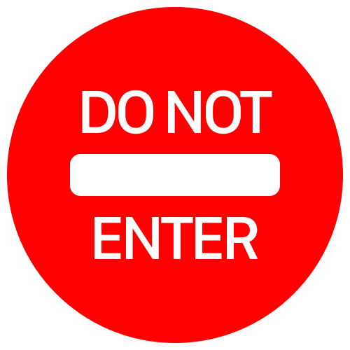 In this example, we convert a filled "Do Not Enter" icon into an outlined version using the "Outer Layer Outline" mode. The program draws a thick outline (40 pixels) around the icon while preserving the original red icon color and white background. (Source: Wikipedia.)