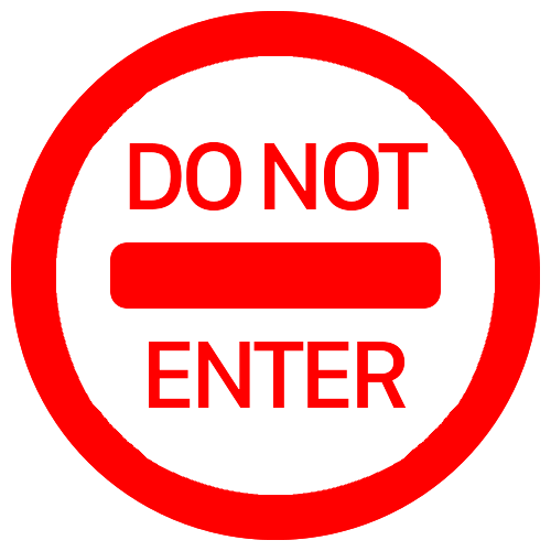 In this example, we convert a filled "Do Not Enter" icon into an outlined version using the "Outer Layer Outline" mode. The program draws a thick outline (40 pixels) around the icon while preserving the original red icon color and white background. (Source: Wikipedia.)