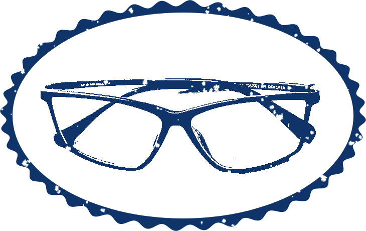 In this example, we design a monochrome logo stamp for an eyewear company using a PNG image of glasses that they sent us. To give the stamp an oval shape, we make the crop area in the input editor extend beyond the original image boundaries. The width and height of the stamp is set to 680 and 410 pixels (larger than the given PNG image) and the x-offset and y-offset values are set to negative values of -40 and -64. We increase the light pixel threshold to a high value of 170%, which makes sure the shadows and dark edges are discarded. For the border, we choose a wavy border with a width of 25 pixels. Additionally, we change the stamp quality to 85%, which creates some ink imperfections, and draw the stamp in dark blue color. (Source: Pexels.)
