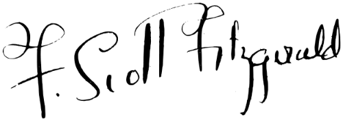 In this example, we remove the alpha channel from F. Scott Fitzgerald's signature, which was sent to us in a PNG format. The alpha channel that's used around the ink makes the background and the edges of the signature transparent. By removing the alpha channel, we make the PNG non-transparent. We use the white color to fill the alpha channel areas by selecting the solid color replacement mode. (Source: Wikipedia.)