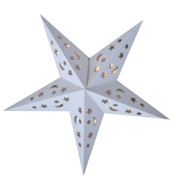 In this example, we're cutting a PNG photo into the shape of a classic five-pointed star. First, we upload a high-quality PNG of a paper star ornament into the tool's editor. Then, we apply a star-shaped mask that has 5 spikes and set the spikiness to 0.66. To make the cut shape precisely align with the paper star ornament in the photo, we set the star phase shift to 33 degrees, which slightly rotates the star mask counter-clockwise. This way, the cut matches the actual star in the photo, creating a clean and accurate cut. (Source: Pexels.)