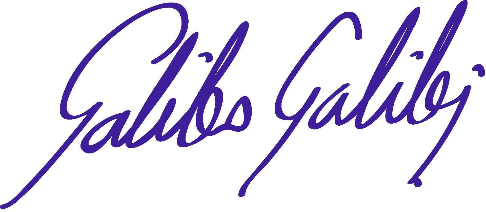 In this example, we upload a blue PNG signature of Galileo Galilei with a transparent background. When it's converted to a JPG, the quality level is set to a moderate level of 75%. As JPGs can't maintain transparent backgrounds, we also add a white fill color to it. This way, the input PNG's background pixels get converted to the white color in the output JPG signature, and the signature becomes perfect for use in official documents. (Source: Wikipedia.)