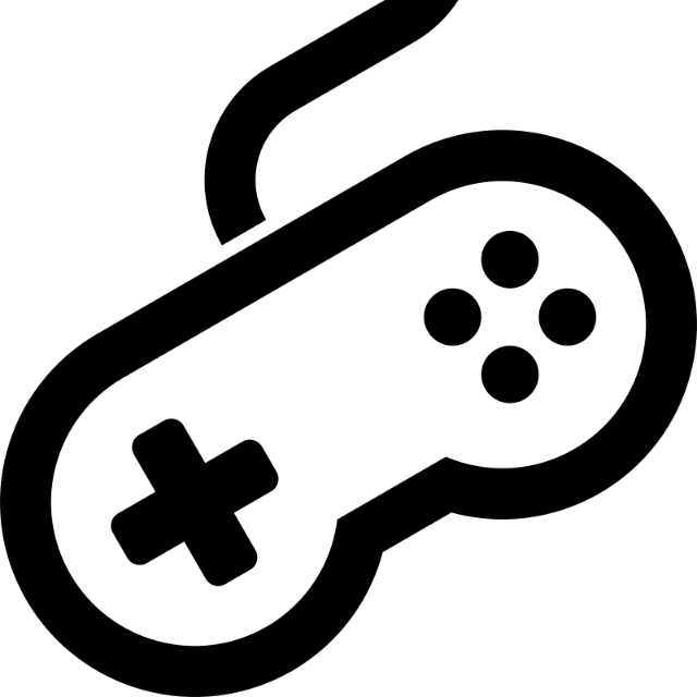 In this example, we remove the white color fill from the background of the gamepad icon. We set the shade removal percentage to 60%, ensuring a wide range of white shades is removed. The result is a transparent gamepad icon with a black outline. (Source: Wikipedia.)