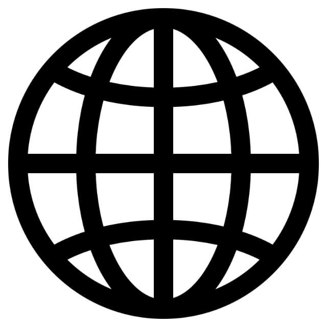 In this example, we convert a globe icon from JPG to PNG, making the white background fully transparent. We use a high transparency threshold of 60% to ensure that even darker shades of white are removed. The resulting PNG globe icon can now be used on any background. (Source: Wikipedia.)