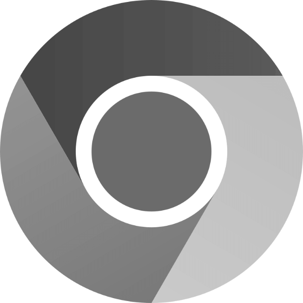 In this example, we generate a gray version of the Google Chrome icon from the original multicolored one. We apply custom weights to the color channels, using 15% red, 80% green, and 5% blue. As a result, we obtain a unique gray Chrome icon that perfectly fits our minimalist website design. (Source: Wikipedia.)