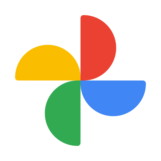 In this example, we even out the space around the Google Photos icon to have the same amount of padding on each side. We add 60 pixels to the top and right of the icon and fill the new space with a white color. (Source: Wikipedia.)