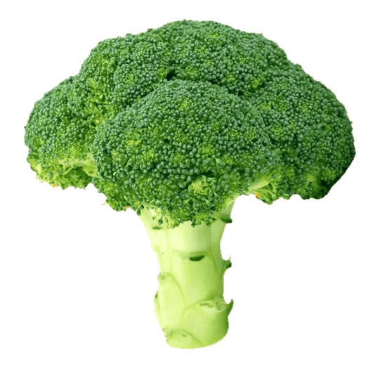 In this example, we feather the edges of a green broccoli PNG sticker on a transparent background. The input PNG has a noticeable orange outline left from its previous background. Since these leftover pixels are solid and wide, simple soft feathering isn't enough. We apply hard feathering with a radius of 4 pixels to completely erase the harsh border. To avoid jagged edges after cleanup, we also apply soft feathering with a radius of 2 pixels, which makes nearby pixels semi-transparent and allows the broccoli to blend naturally into any new background. (Source: Pexels.)