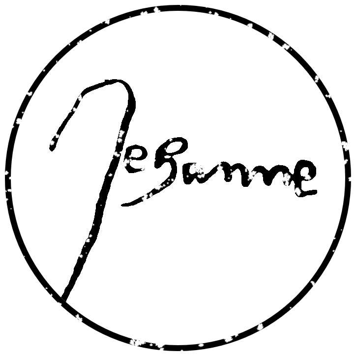 This example turns a photo of Jeanne d'Arc's signature (written on an aged parchment) into a round digital seal. To create it, the seal's shape is set to circular and the circle is carefully positioned so that it's centered around the signature. A 12-pixel-wide border is added to give the seal a bold and official appearance. The ink aging value is set to 75%, giving it a more historical feel. (Source: Wikipedia.)