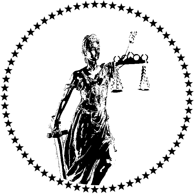 This example transforms an image of the Lady Justice statue into a professional-looking stamp. The stamp's design features a practical circular shape and is decorated with a black border made of a sequence of stars. The interior of the stamp contains a simplified version of the statue, also painted in black color. This stamp is well-suited for use by law firms, notaries, or legal departments aiming to reflect the values of justice and law in their branding. (Source: Pexels.)