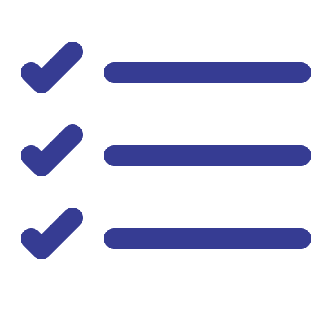 In this example, we use the inverse fill mode to convert an outline list icon into a filled icon. The program automatically detects the transparent background color and the dark-slate-blue icon color #1d6171, and swaps them in the output. (Source: Wikipedia.)