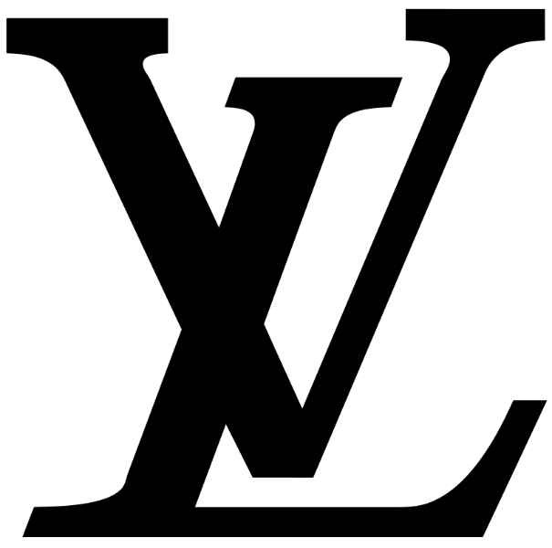 In this example, we remove the white background from the Louis Vuitton logo, leaving only the brand's black signature letters. To eliminate not only the white pixels but also the light gray shades at the edges of the logo's letters, we set a high threshold of 50%, ensuring the removal of shades similar to white. (Source: Wikipedia.)