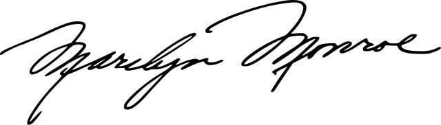 In this example, we create Marilyn Monroe's digital signature. We upload a JPG photo of her signature and remove the paper background from it. As the photo has very high quality, we have to match just 8% of other paper colors (such as light gray). In addition, we refine the signature edges by smoothing the pixels around them within a one-pixel radius. (Source: Wikipedia.)