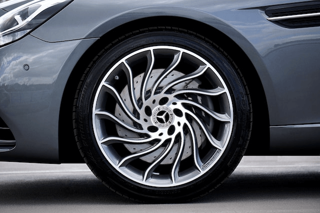 In this example, we apply a swirl effect on a PNG of a car wheel. We set the origin point of the vortex to the center of the wheel and twist all pixels within the radius of 120 pixels by 70 degrees. As a result, we get to see what the next generation car wheel will look like. (Source: Pexels.)