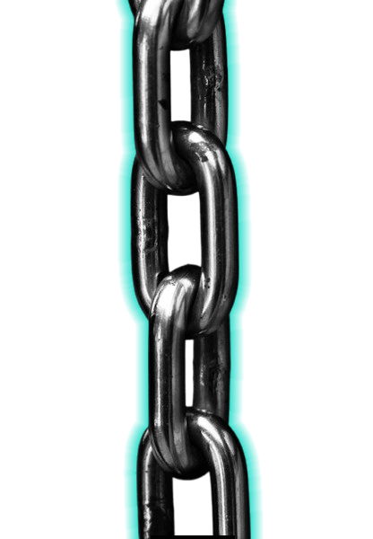 This example shows a PNG image of a metal chain with a glow effect. Upon closer inspection, you can see that the glow only appears on the outside of the chain and not within the rings. To avoid feathering the inner pixels that don't have glow, we activate the "Apply Outer Feathering" option. You can also notice that the chain pixels touch the top and bottom edges of the whole PNG image, so to preserve whem, we make turn off the "Feather Image Borders" option. After defining the feathering areas, we run the feathering algorithm: we completely remove a 14-pixel wide outer line by using the "Hard Feathering Radius" option, then we add a 2-pixel wide anti-aliasing to remaining edge pixels with the "Soft Feathering Radius" option. Furthermore, we enable the "Advanced Feathering" option with the "Removal Depth" set to 20 pixels to soften pixels in the crevices of chain connection points. The "Feathering Color" option is left empty, allowing the tool to  automatically detect the edge color for the advanced feathering. We only set the "Color Range" to 50% and select the "Delta-E Tone Match" algorithm. (Source: Pexels.)