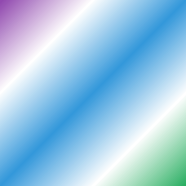 In this example, we create a multicolor linear gradient in PNG format with some colors transparent. The gradient starts in the top left corner with the color #8e44ad (purple), then has a stripe of transparency, then the color #3498db (blue), then another stripe of transparency, and then the color #27ae60 (green).