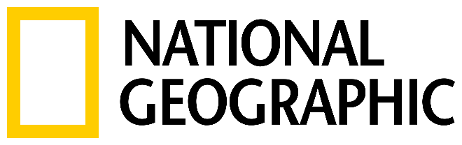 In this example, we replace the transparency in the National Geographic logo by adding a gradient background to it. We use the metallic gray linear gradient type, transitioning the colors from darker pixels (#8594a0) to lighter pixels (#eef2f3) in the left-to-right direction. (Source: Wikipedia.)