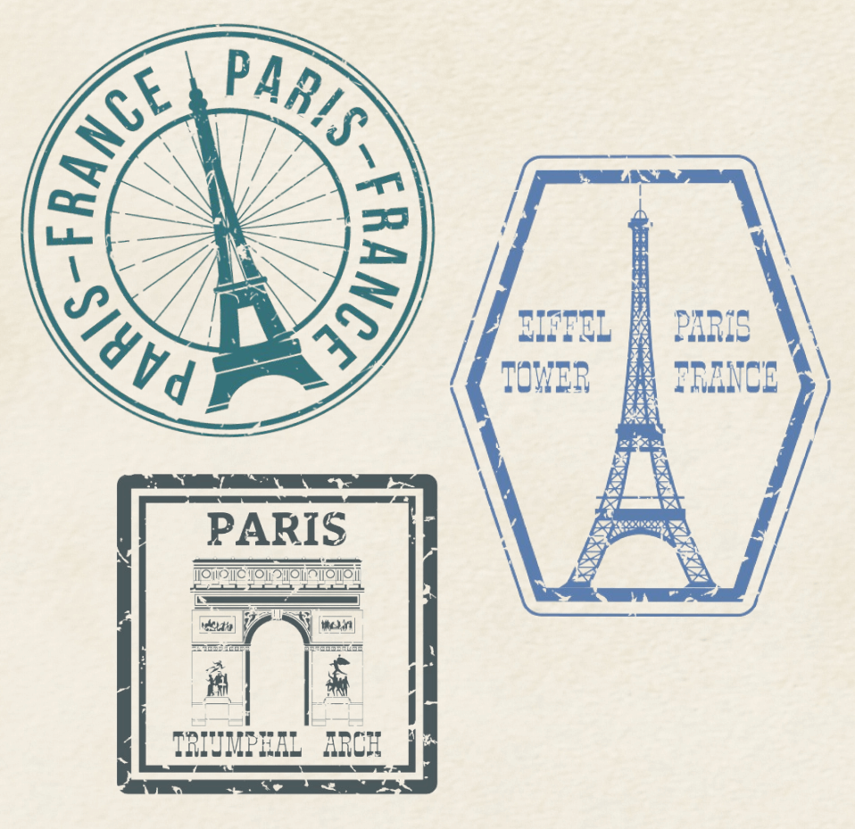 In this example, we scanned a souvenir postcard featuring multiple stamps related to our stay in France, Paris. Out of all stamps, the one featuring the Eiffel Tower stands out, and we want to create a rubber stamp from it. To do it, we place the square crop area over it by setting the left position to 12px, the top position to 14px, and the width and height to 490px. In the output, we get the exact stamp we wanted, which we can now send to a stamp shop to convert to a rubber version. (Source: Freepik.)