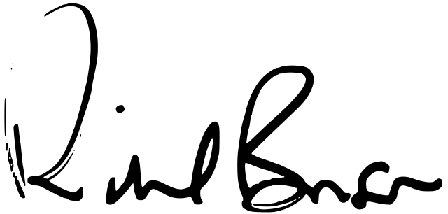 This example shows how we create a stamp from a scanned signature in PNG format. Having a digital stamp of a personal signature like this is incredibly useful, as it allows people to save a lot of time by applying a stamp impression instead of manually signing documents each time. Here, we're using Richard Branson's signature to show you how it works. This stamp has a classic rectangular shape, with a 15-pixel black border around it. There's also 10 pixels of space (padding) around the stamp, so that the ink doesn't spill over the edges if you later decide to turn it into a rubber stamp. (Source: Wikipedia.)