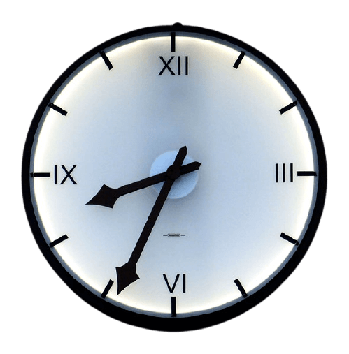 In this example, we load a PNG picture of a clock with a transparent background and shift it by half of its width and height. As a result, the clock is cut in four equal squares and the quadrants are rearranged. The 1st quadrant is now 3rd. The 2nd quadrant is now 4th. The 3rd quadrant is now 1st. And the 4th quadrant is now 2nd. We also add a 4-pixel wide black dash-dot border in the middle of all quadrants. (Source: Pexels.)
