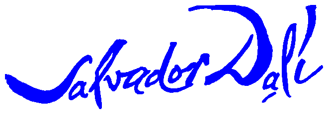 In this example, we convert Salvador Dali's blue signature into a black signature. As the original signature is blue, we enter the color "blue" in the options and get it back in black pixels. The background of the signature is transparent as both the input and the output are transparent. (Source: Wikipedia.)