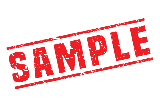 In this example, we resize a stamp that says "SAMPLE" to make it suitable for use as a watermark. By reducing its size from 640 pixels by 460 pixels to 160 pixels by 107 pixels, we can now paste multiple smaller copies of this stamp along documents and photos, making sure that someone else can't easily use our work without our permission. (Source: Vecteezy.com.)