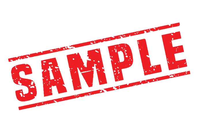 In this example, we resize a stamp that says "SAMPLE" to make it suitable for use as a watermark. By reducing its size from 640 pixels by 460 pixels to 160 pixels by 107 pixels, we can now paste multiple smaller copies of this stamp along documents and photos, making sure that someone else can't easily use our work without our permission. (Source: Vecteezy.com.)