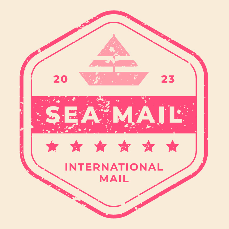 In this example, we normalize the colors of a mail-by-sea seal that has uneven color saturation. Some elements of the seal use pink, while others use pale pink. To give the stamp to a uniform style, we choose a single new pink color tone for the stamp in the options and leave the background color as it is. (Source: Freepik.)