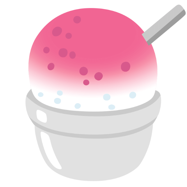 In this example, we use the tool to determine the average color within a larger area of the shaved ice icon. The selected area has a radius of 60 pixels centered at coordinates (301, 217) and covers a gradient of pink and white colors. The tool calculates the average color in this area and prints its HEX code on the output PNG. (Source: Wikipedia.)