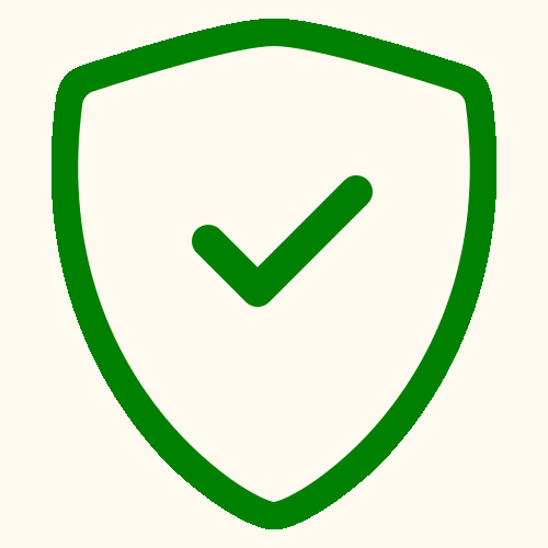 In this example, we activate the "Thin Icon from Outside" mode and reduce the thickness of a shield icon with a checkmark. We specify removing 10 pixels from the edges of the icon and apply the removal only to the outer part of the icon, leaving the checkmark inside the shield unchanged. Additionally, we allow the program to automatically detect the icon's fill and edit the icon on the detected background color. (Source: Wikipedia.)