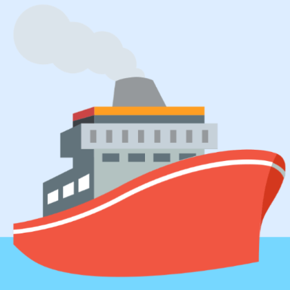 In this example, we remove a large portion of the colorful icon that does not carry important information. We get rid of 190 pixels from all four sides of the icon, which includes pixels of the sky and sea. As a result, we get a more focused ship icon. (Source: Wikipedia.)