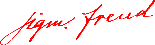 In this example, we change the color of Sigmund Freud's signature from black ink to red ink. We enter the word "black" in the original color option and enter the word "red" in the new color option. In addition to all black pixels, the program also modifies pixels that differ from the black color by no more than 10 percent (includes dark gray pixels). (Source: Wikipedia.)