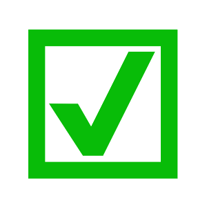 In this example, we create a simple square checkbox icon using the Unicode symbol "☑". The icon has a text size of 300 pixels and fits onto a 300×300 pixel canvas. It uses a bold monospace font, with a green symbol and a white background.