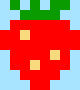 In this example, we use this program to create a strawberry ornament using a set of hex codes. First, to do this, we increase the PNG's pixels by 10 times, i.e. one hex code on the input corresponds to a 10×10 square on the output. Then we draw a strawberry ornament using only four colors of hex codes.