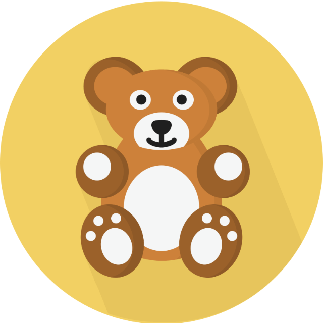 In this example, we extract several color layers from a PNG image of a teddy bear and overlay them. We extract the light brown color of the body (#cd813a), the dark brown color of the ears and paws (#9b612a), and the black color of the eyes, nose, and mouth (#1f1f1f). We then place all the layers together on a cornsilk background and crop the unnecessary space around them. (Source: Wikipedia.)