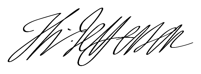 In this example, we upload Thomas Jefferson's signature on a transparent background and convert it into a digital PNG stamp. To make it look like a traditional rubber stamp, we add a rectangular border around it and make the corners rounded by setting the corner radius value to 80 pixels. We also include padding around the stamp for better spacing. The ink strength is reduced to 70%, adding natural-looking gaps and imperfections in the imprint. The final result appears aged and slightly worn, just like a signature that's been stamped many times. (Source: Wikipedia.)