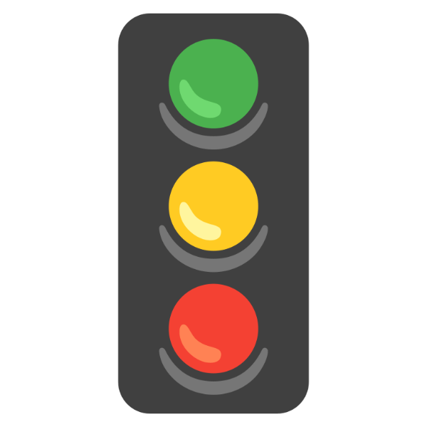 In this example, we vertically flip the traffic light icon. The original icon has the red light at the top and the green light at the bottom. After vertical flipping, the red light is at the bottom and the green light is at the top. (Source: Wikipedia.)