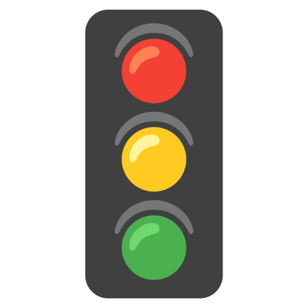 In this example, we vertically flip the traffic light icon. The original icon has the red light at the top and the green light at the bottom. After vertical flipping, the red light is at the bottom and the green light is at the top. (Source: Wikipedia.)