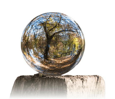 In this example, we're working with the RGBA color model and we drop the RGB colors from the PNG picture of a crystal ball and separate out only the alpha channel. The alpha channel is responsible for how much transparency there is in a PNG. In the output, fully opaque PNG areas are printed in black, translucent or semi-transparent areas are printed in gray, and areas with zero alpha values remain transparent. (Source: Pexels.)
